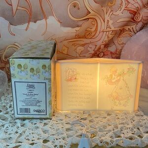 Precious Moments Lullaby Book Lamp with Soft Yellow